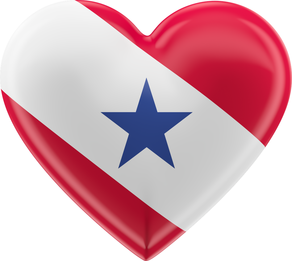 Coração com a bandeira do Pará