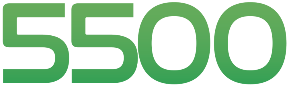 Número 5500 em verde